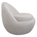 Ver imagem 6 de Poltrona Decorativa Orgânica Kaira Base Fixa Veludo Off White - Casaepoltrona