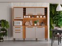 Ver imagem 4 de Armário de Cozinha 6 Portas 2 Gavetas Catar Cinamomo/off White