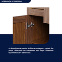 Ver imagem 7 de Armário para Cozinha 4 Portas Aracaju Marrom/Ypê