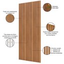 Ver imagem 7 de Painel Ripado de Madeira para Sala Quarto 134x250cm Bairon D03 Freijó - Lyam Decor