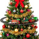 Ver imagem 1 de Trem Locomotiva Árvore Natal Trilho Elétrico Musical de 75cm