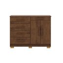 Ver imagem 2 de Cômoda Sapateira Sirius 5 Gavetas 2 Portas Imbuia Rústico - Vila Rica