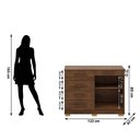 Ver imagem 5 de Cômoda Sapateira Sirius 5 Gavetas 2 Portas Imbuia Rústico - Vila Rica