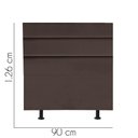 Ver imagem 2 de Cabeceira Estofada Argentina 90cm Solteiro para Cama Colchão Box Quarto Suede Marrom - Aurora Line