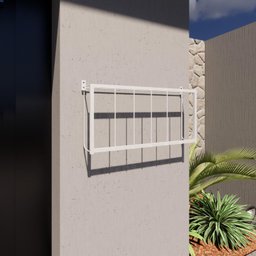 Lixeira Residencial Retrátil Externa de Parede Branco - 5 Lixeira Residencial Retrátil Externa de Parede Branco - 5