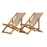 Kit 2 Espreguiçadeira Preguiçosa Dobrável sem Braço Envernizada - 1