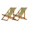 Kit 2 Espreguiçadeira Preguiçosa Dobrável sem Braço Envernizada - 1