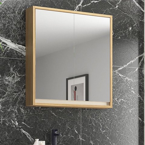 Armário de Banheiro 60cm 02 Portas com Espelho Ref 630 Cewal - Itapuã/off White