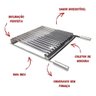 Grelha Argentina Inox 70x60 C/ponteira Parrilla Gaúcha Grande - 4
