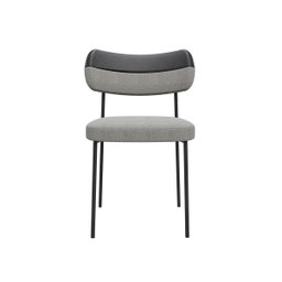 Cadeira Estofada Mona para Sala Jantar Gourmet em Aço-curíssimo Whisky-linho Cinza-edecasamoveis - 6