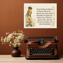 Ver imagem 2 de Quadro Nossa Senhora de Fátima do Rosário - Oração 33x24cm - com Vidro:moldura Preta