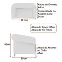 Ver imagem 3 de Conjunto Sofá 3 Lugares e Poltrona Pugle Bouclé Suave Bege - Sallar Home