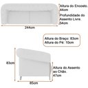 Ver imagem 4 de Conjunto Sofá 3 Lugares e Poltrona Pugle Bouclé Suave Bege - Sallar Home