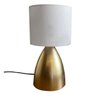 Abajur Luminária de Mesa Dourado Bojudo com Cúpula Branco para Cama, Quarto, Sala, Escritório - 4