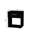 Ver imagem 4 de Mesa para Cabeceira 390x320cm 1 Gaveta em Mdp Netmobil - Preto