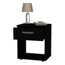 Ver imagem 2 de Mesa para Cabeceira 390x320cm 1 Gaveta em Mdp Netmobil - Preto