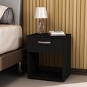 Ver imagem 1 de Mesa para Cabeceira 390x320cm 1 Gaveta em Mdp Netmobil - Preto