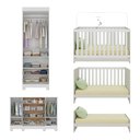 Ver imagem 5 de Quarto de Bebê Completo com Berço Americano 3 em 1 Bombom Multimóveis Mp4626 Branco/off White