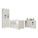Ver imagem 2 de Quarto de Bebê Completo com Berço Americano 3 em 1 Bombom Multimóveis Mp4626 Branco/off White