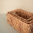 Ver imagem 3 de Kit 3 Cestos Retangulares Fibra Natural Alça - Organizadores