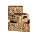Ver imagem 5 de Kit 3 Cestos Retangulares Fibra Natural Alça - Organizadores