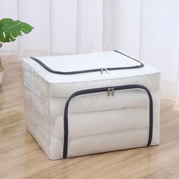 Caixa Organizadora de Guarda Roupa Multiuso Flexível com Zíper 60x40x40 - 1