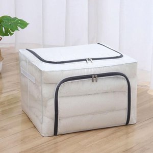 Caixa Organizadora de Guarda Roupa Multiuso Flexível com Zíper 60x40x40