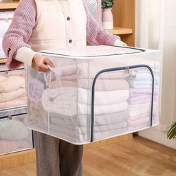 Caixa Organizadora de Guarda Roupa Multiuso Flexível com Zíper 60x40x40 - 3