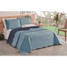 Kit Cobre Leito Colcha Bouti Lisa Dupla Face Casal Padrão 3 Peças - Azul - 1