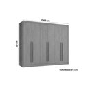 Ver imagem 2 de Guarda Roupa Casal 6 Portas e 6 Gavetas Valencia Peroba/off White - Europa