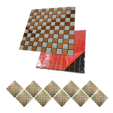 Pastilha de Vidro Kit 10 Uni Adesiva Parede Cozinha Sala Banheiro Decorativa Moderna Requintado Refo