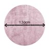 Tapete Redondo 1,50m Quarto Sala Escritório Pelo Macio.:rosa - 3