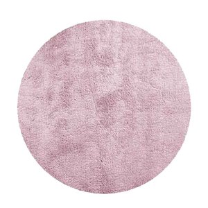 Tapete Redondo 1,50m Quarto Sala Escritório Pelo Macio.:rosa