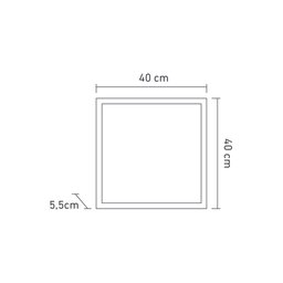 Plafon de Sobrepor Led 42w Perfil Led Integrado Design Moderno Quarto Sala Escritorio Bivolt:preto L - 4