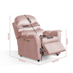 Poltrona Para Extensão De Cílios Reclinável Suede Rose Grécia Luapa Estofados - 4