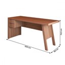 Ver imagem 4 de Mesa Escrivaninha 2 Gavetas para Escritório Veneza Amêndoa - Panorama Móveis