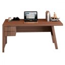 Ver imagem 3 de Mesa Escrivaninha 2 Gavetas para Escritório Veneza Amêndoa - Panorama Móveis