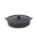 Ver imagem 2 de Paejeira Paellera Fundida Alumínio Batido Grosso com Tampa 30cm - Preto