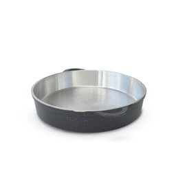 Paejeira Paellera Fundida Alumínio Batido Grosso com Tampa 30cm - Preto - 5