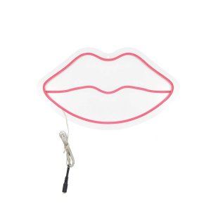 Painel Luminoso Letreiro Criativo Beijo - Neon Led Rosa