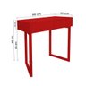 Aparador Penteadeira Console Para Sala Estar Quarto Square Vermelho Laca - 4