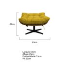 Ver imagem 4 de Kit 02 Poltronas E 02 Puffs Costela Base Giratória Suede