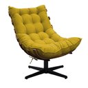 Ver imagem 6 de Kit 02 Poltronas E 02 Puffs Costela Base Giratória Suede