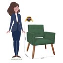 Ver imagem 4 de Poltrona Decorativa Camila Verde - Visalar Móveis