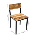 Ver imagem 4 de Conjunto Mesa Industrial Tavolo 1,20m com 4 Cadeiras Industrial Amadeirado