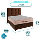 Ver imagem 2 de Kit Cabeceira + Cama Box Bau + Colchão Casal Molas Ensacadas Airtech Ortobom
