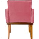 Ver imagem 4 de Poltrona Decorativa para Sala Recepção Consultório Escritório Base em Madeira Divine Suede