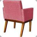 Ver imagem 3 de Poltrona Decorativa para Sala Recepção Consultório Escritório Base em Madeira Divine Suede