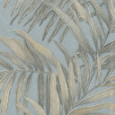 Ver imagem 1 de Papel de Parede Vinílico Folhagem Tropical Azul Serenity e Bege - Coleção Poet Chart 5