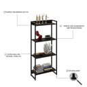 Ver imagem 3 de Estante Livreiro Multiuso Dynamica Industrial 60cm 4 Prateleiras C08 Preto Ônix - Mpozenato